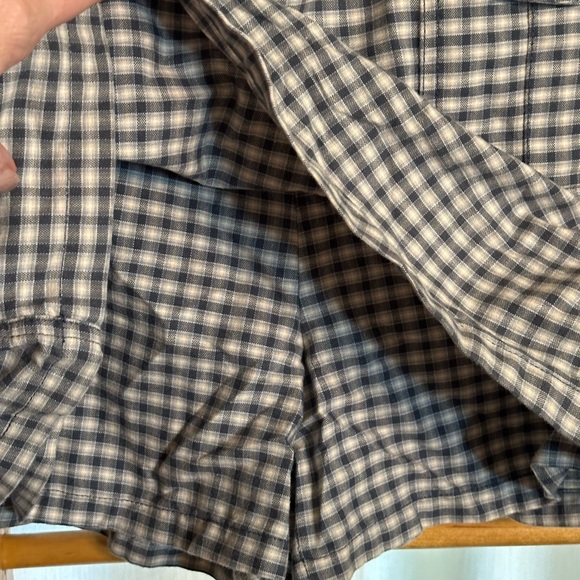 Aeropostale Skort Blue Plaid Front Pockets Cotton size 14 - Picture 3 of 5